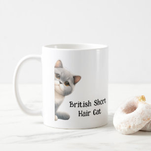 Caneca De Café Gato de Cabelo Curto Britânico