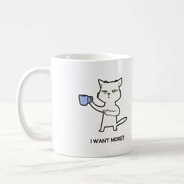 Caneca De Café Gato De Café Engraçado | Apresenta Mug | Pai (Esquerda)