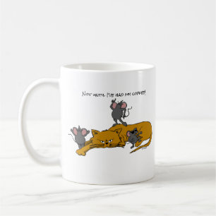 Caneca De Café Gato de Cartoon e Camundongos Dançantes Mug de Caf