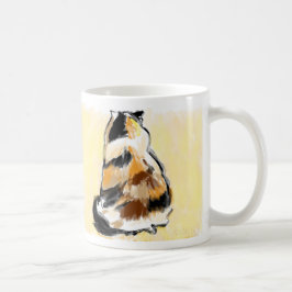 Caneca De Café Gato de chita da parte traseira