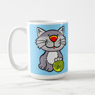 Caneca De Café Gato de desenho animado fofo