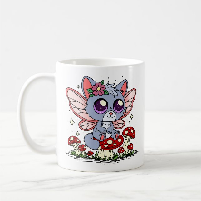 Caneca De Café Gato de fada (Esquerda)