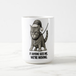 Caneca De Café Gato de Férias “Estamos nos mudando”