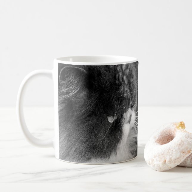 Caneca De Café Gato de Fotos Personalizadas (Com Donut)