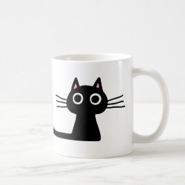 Caneca De Café Gato de Gatinho Preto | Rolo de gato