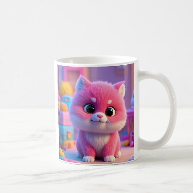Caneca De Café Gato De Gato Corajoso - Atire O Seu Dia! (Direita)
