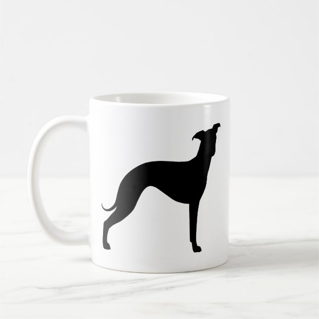 Caneca De Café Gato De Gato De Grego Italiano Silhouettes (Esquerda)