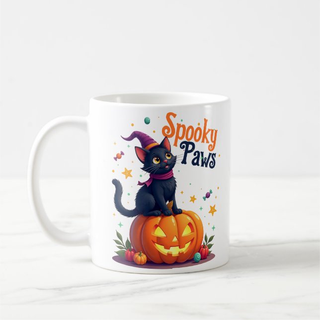 Caneca De Café Gato de gato de pinheiro-boiado bonito (Esquerda)