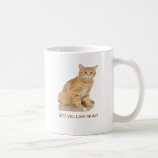 Caneca De Café Gato de gato malhado alaranjado