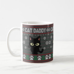 Caneca De Café Gato de Gato Pai de Natal Feio Gato de Gato de Gat
