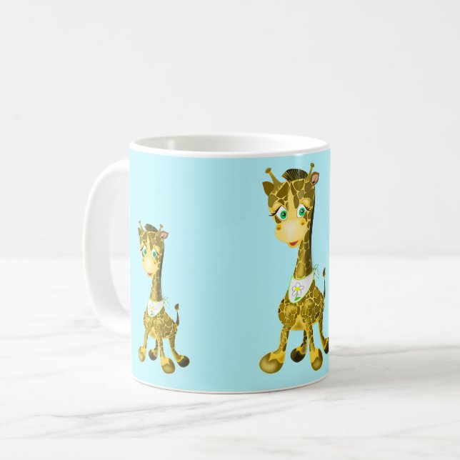 Caneca De Café Gato de Girafa (Frente Esquerda)