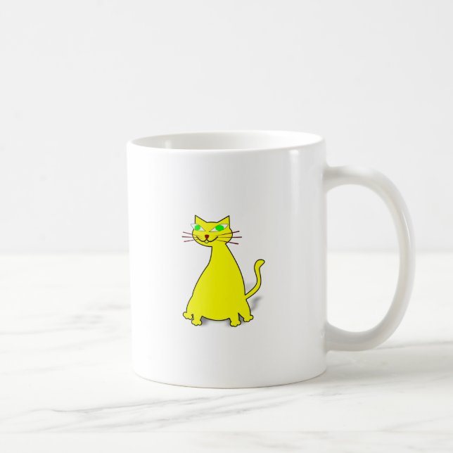 Caneca De Café Gato de gordura amarelo (Direita)