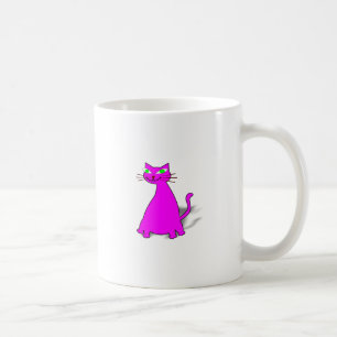 Caneca De Café Gato De Gordura Rosa