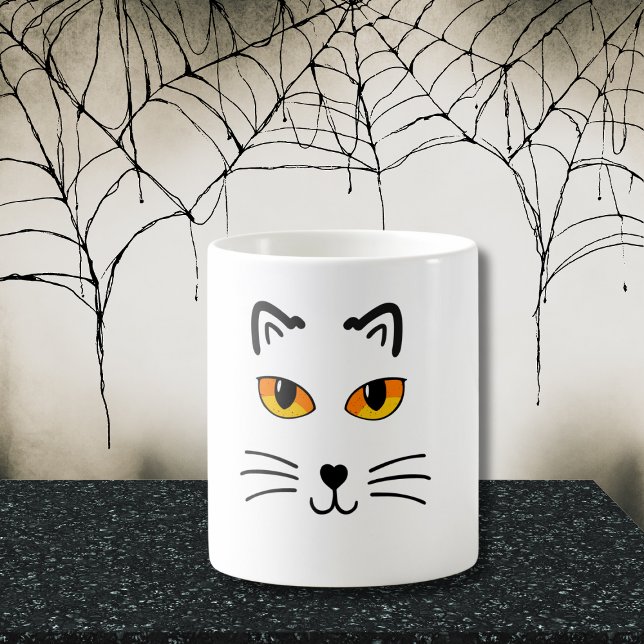 Caneca De Café Gato de Halloween (Criador carregado)