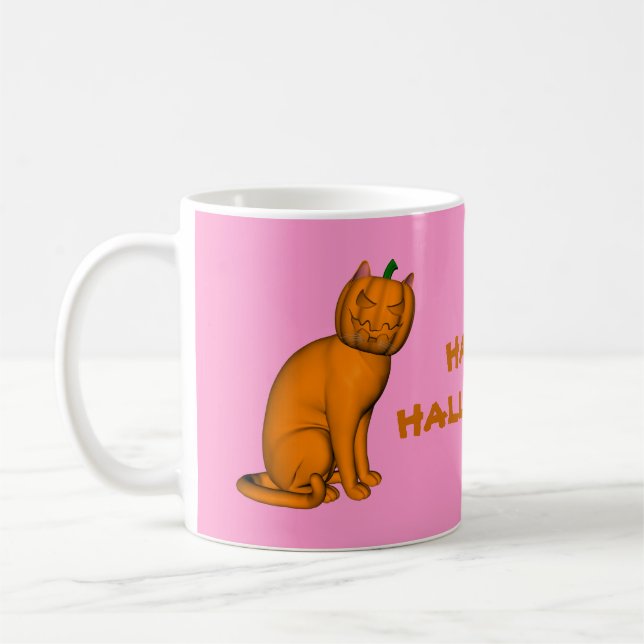 Caneca De Café Gato de Halloween estranho (Esquerda)
