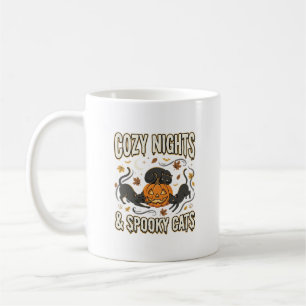 Caneca De Café Gato de Halloween Magia de Outono