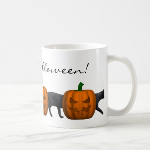 Caneca De Café Gato de Halloween Muito Longo