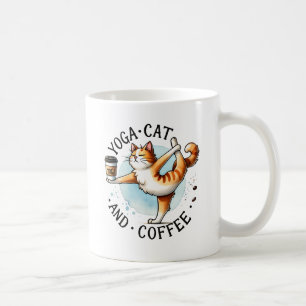 Caneca De Café Gato de ioga - Gato de ioga e café