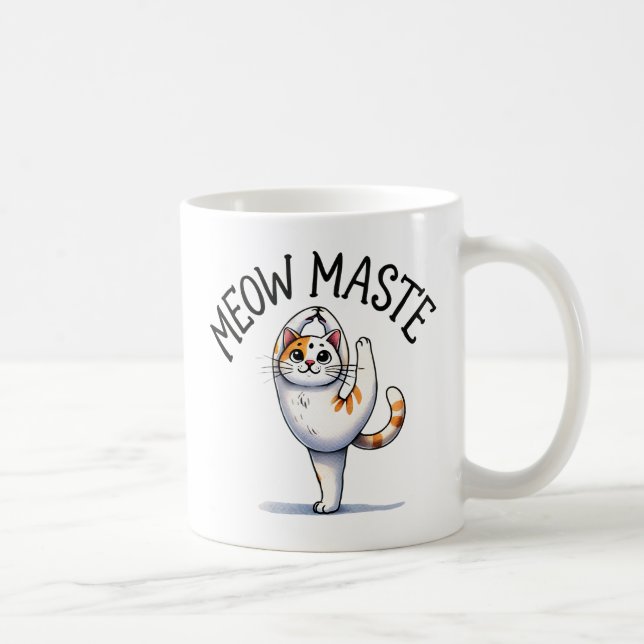Caneca De Café Gato De Ioga - Mole De Miau (Direita)