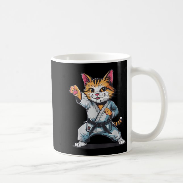 Caneca De Café Gato de Jiu Jitsu (Direita)
