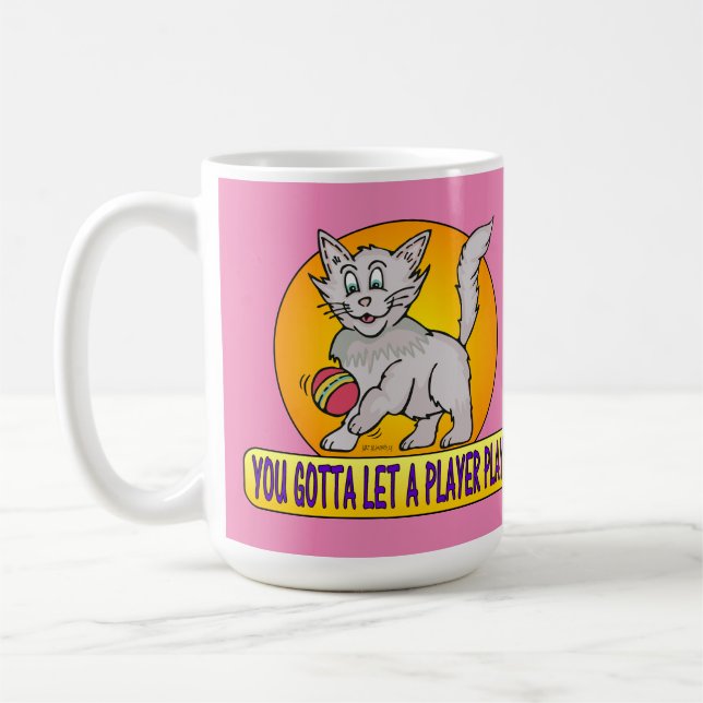 CANECA DE CAFÉ GATO DE JOGADOR DE CARTÕES (Esquerda)