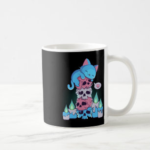 Caneca De Café Gato De Kawaii, Estético Transgênero, Em Crânios S