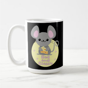 Caneca De Café Gato de Kawaii Mau e Clássico Comendo Queijo Amare