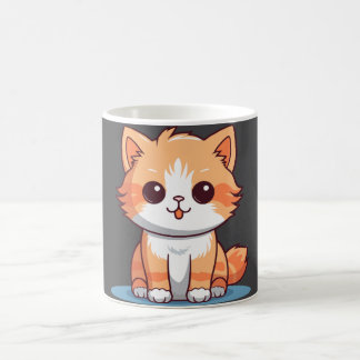 Caneca De Café Gato de Laranja Pequeno e Cinto