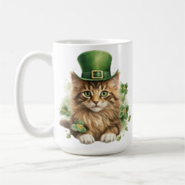 CANECA DE CAFÉ GATO DE LAVAGEM CORTADA, VESTIDO PARA DIA DE SÃO P