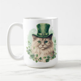 CANECA DE CAFÉ GATO DE LAVAGEM CORTADA, VESTIDO PARA DIA DE SÃO P