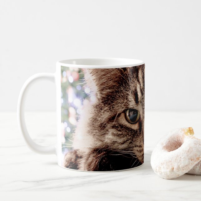 Caneca De Café Gato de Maine Coon (Com Donut)