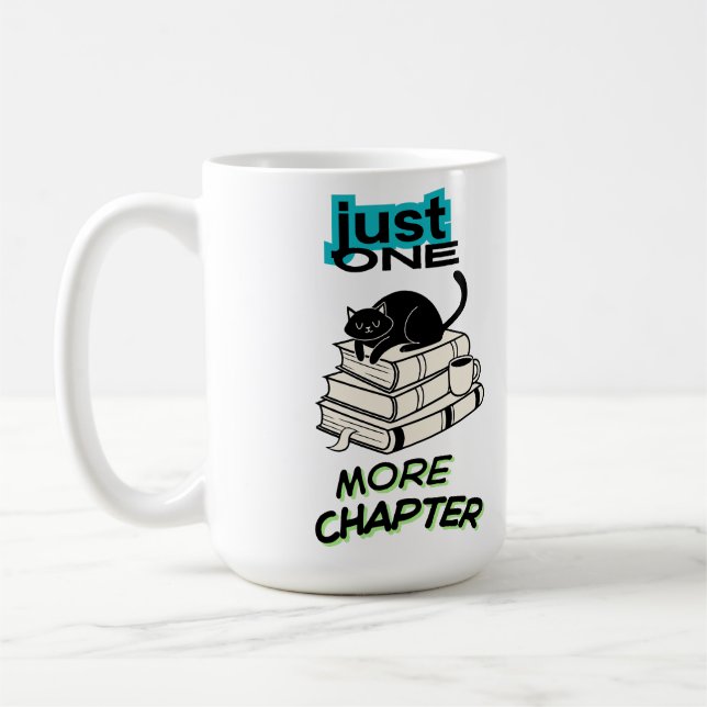 Caneca De Café Gato de Mais Um Capítulo (Esquerda)