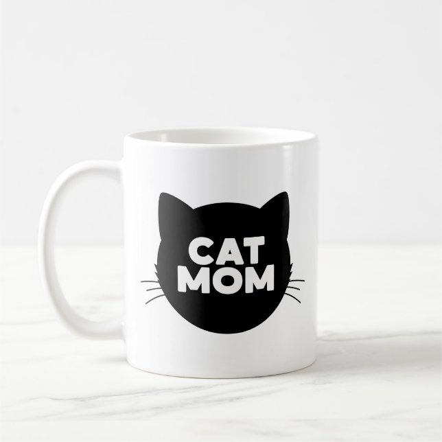 Caneca De Café Gato de mamãe presente para Cat Lover (Esquerda)