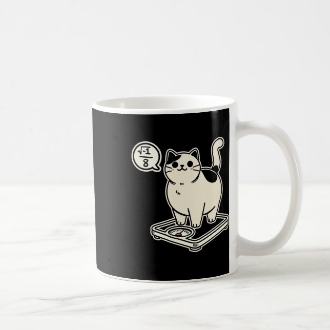 Caneca De Café Gato de Matemática em Sobreposição I Superior A 8  (Direita)