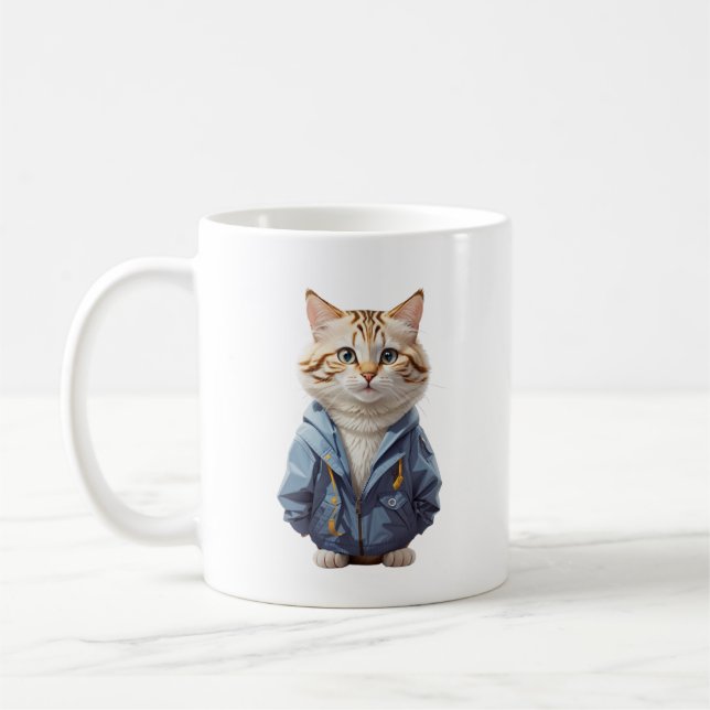 Caneca De Café Gato de Miau (Esquerda)