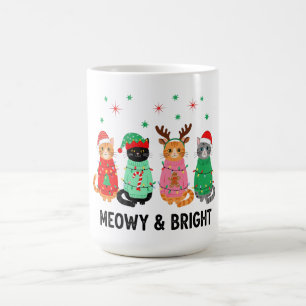 Caneca De Café Gato de Natal