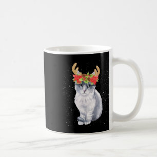 Caneca De Café Gato De Natal Com Camisa De Passos De Ventilador C