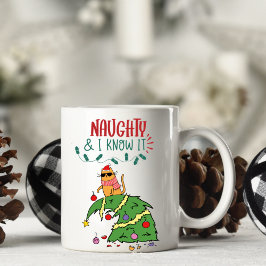 Caneca De Café Gato de Natal Engraçado Personalizado