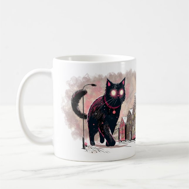 Caneca De Café Gato de Natal Islandês (Esquerda)