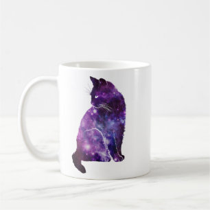 Caneca De Café Gato de Nebulosa do Espaço Puro