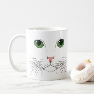 Caneca de Café Gato de Olhos Verdes