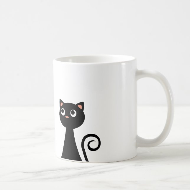Caneca De Café Gato de Pesca (Direita)
