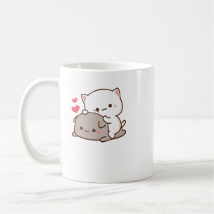Caneca De Café Gato de Pêssego de Mochi Cugado