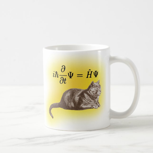 Caneca De Café Gato de Schrodinger (Direita)