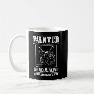 Caneca De Café Gato de Schrodinger Querido Morto & Vivo Divertida