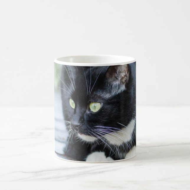 Caneca De Café Gato de smoking preto e branco (Centro)