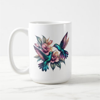 Caneca De Café Gato de solha e flor Grande Cerâmica Clássica