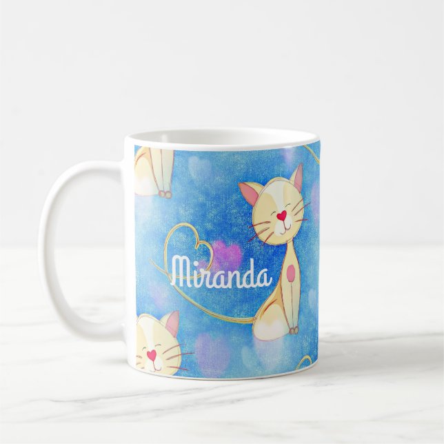 Caneca De Café Gato de Sonho (Esquerda)