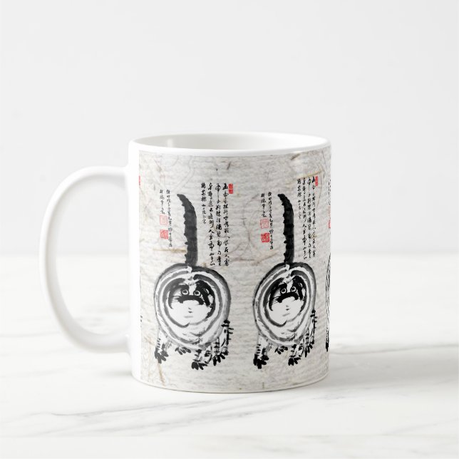 Caneca De Café Gato De Tabby Japonês Com Brisas Chonky (Esquerda)