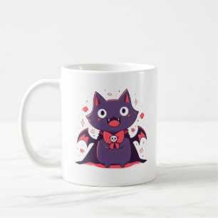 Caneca De Café Gato de Vampiro Bonito